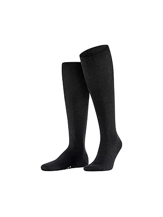 FALKE | Kniestrümpfe AIRPORT grass | schwarz